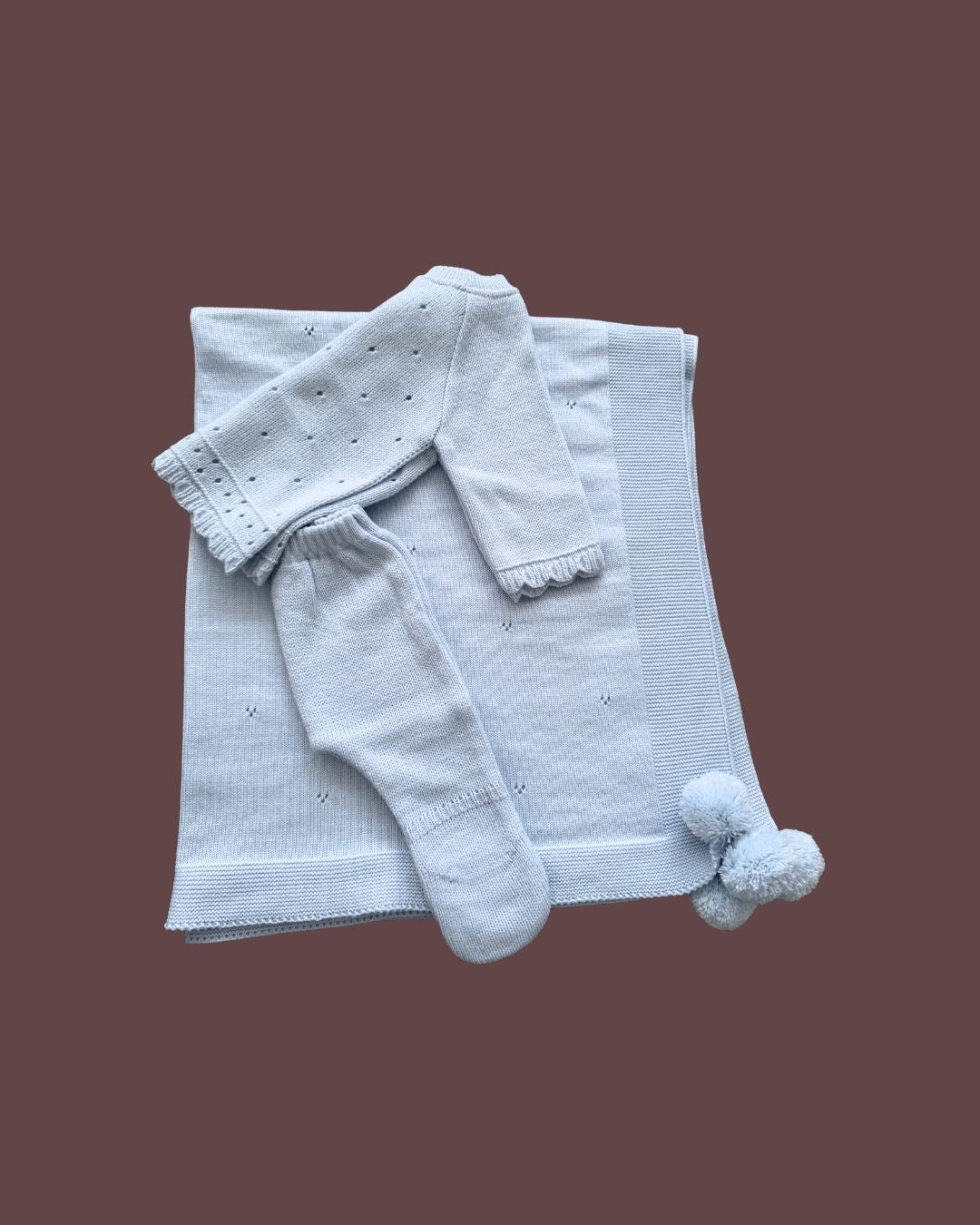Welcome Set + First Blanket · Baby Blue