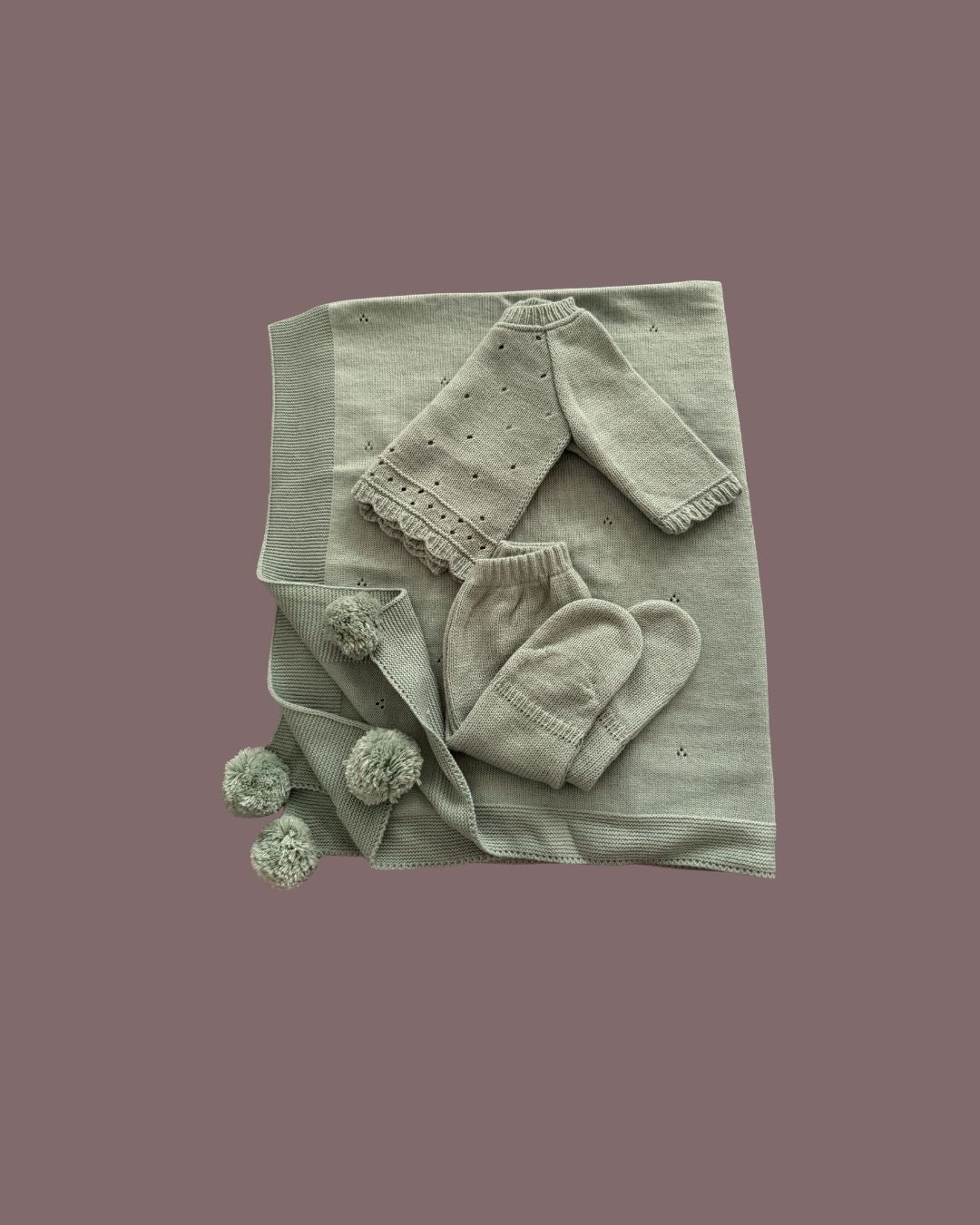 Welcome Set + First Blanket · Verde