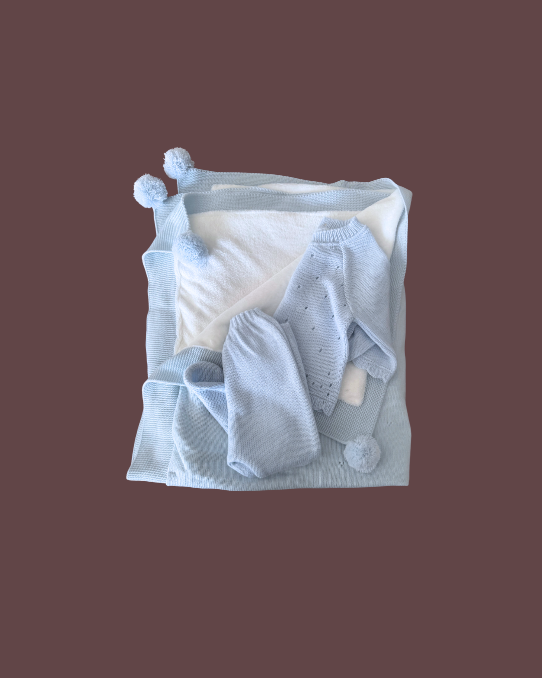 Welcome Set + Warm Blanket · Baby Blue